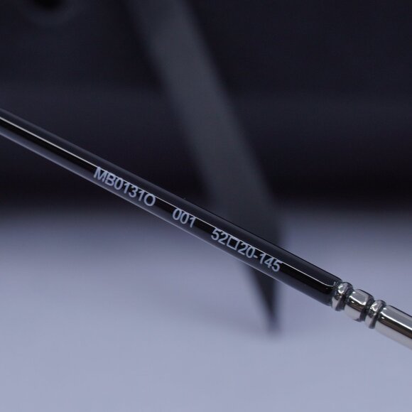 Montblanc MB0131O 001 Rectangle Eyeglasses 52mm – Silver/Black - Picture 5 of 10